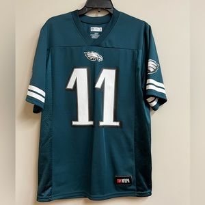 Men's NFL Pro Line Fanatics Carson Wentz Green Philadelphia Eagles Jersey - S